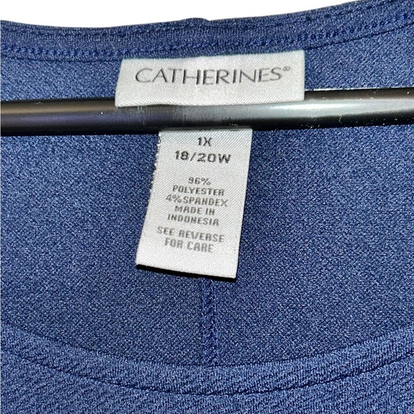 Catherines Classic Navy Long Sleeve Dress - Picture 5 of 6